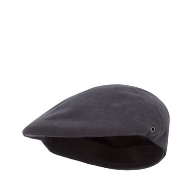 The Collection Grey moulded flat cap